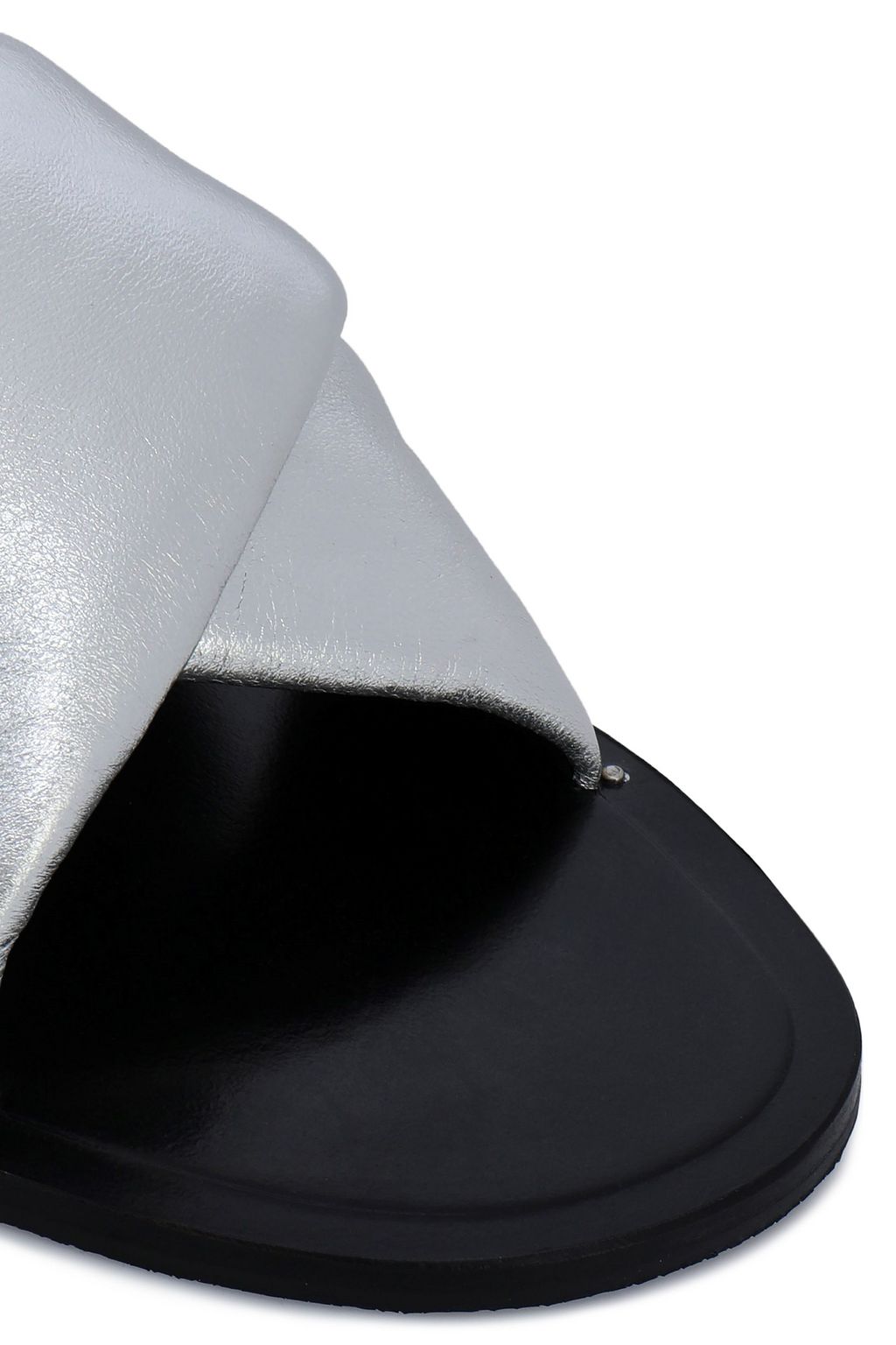 RAG & BONE Metallic leather slides