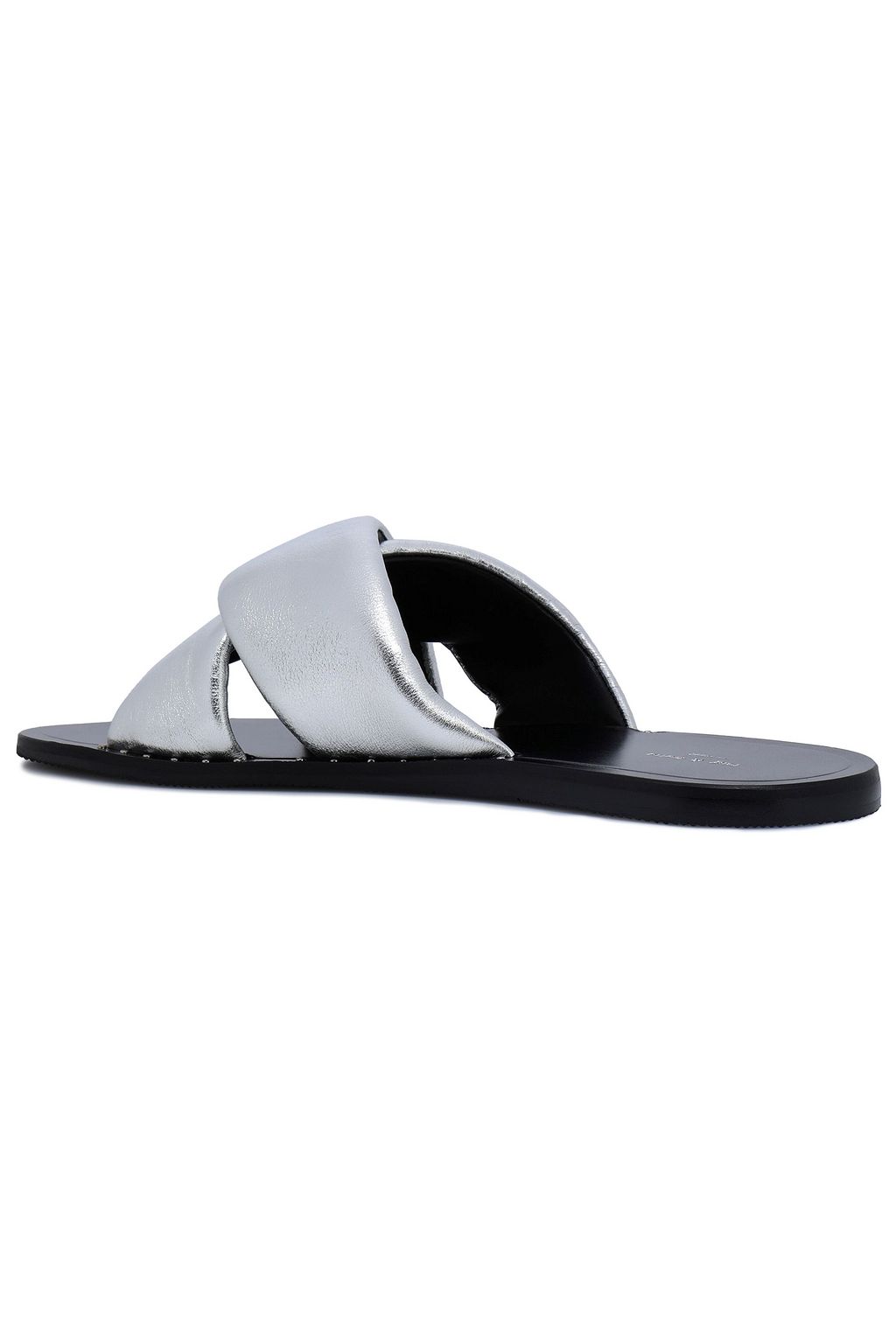 RAG & BONE Metallic leather slides