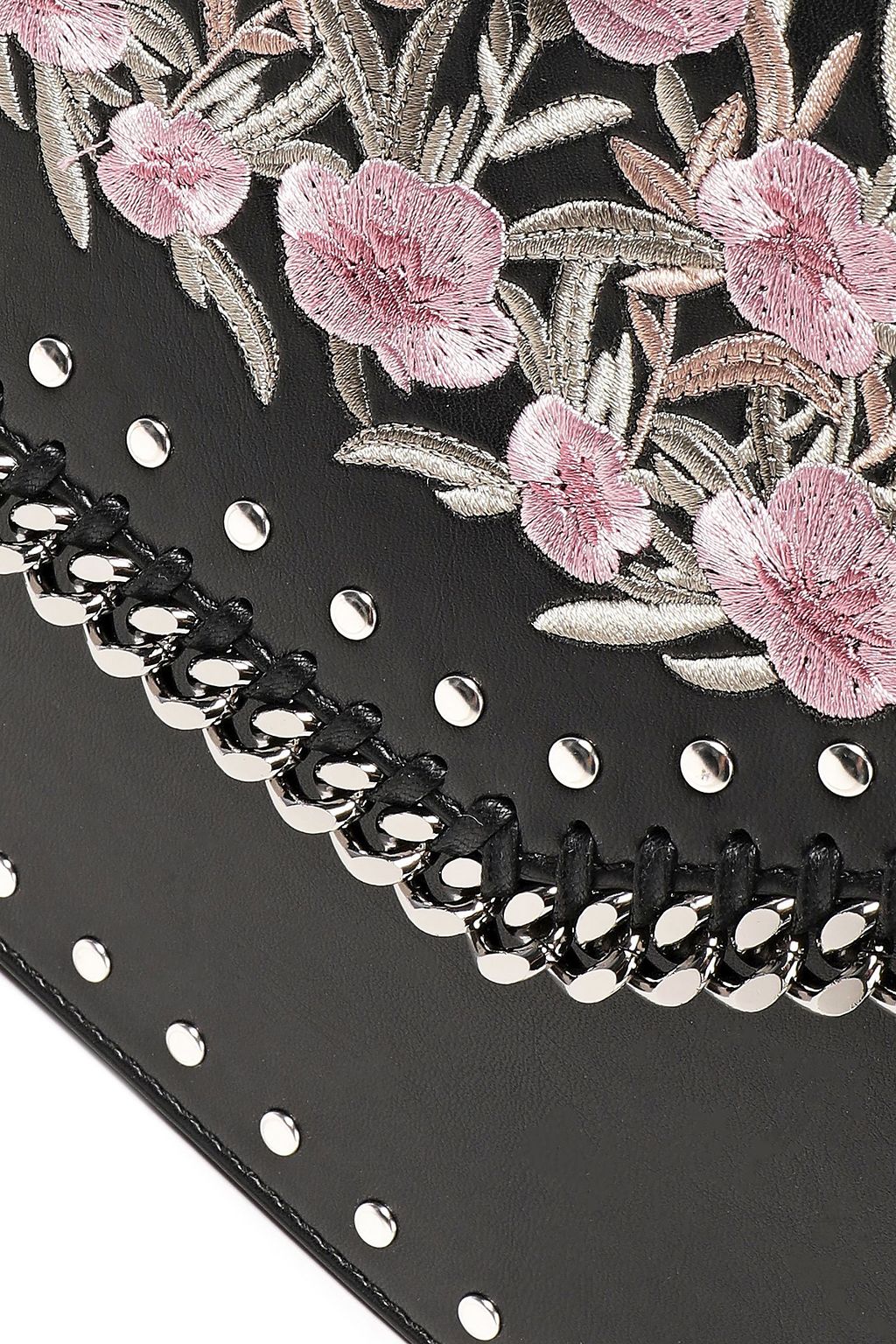 STELLA MCCARTNEY Falabella embroidered faux leather shoulder bag