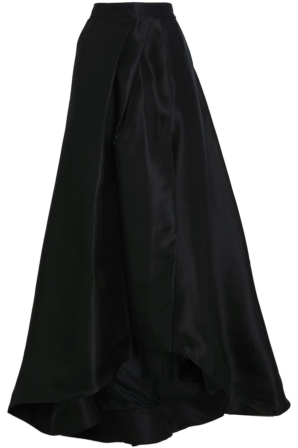 black silk maxi skirt
