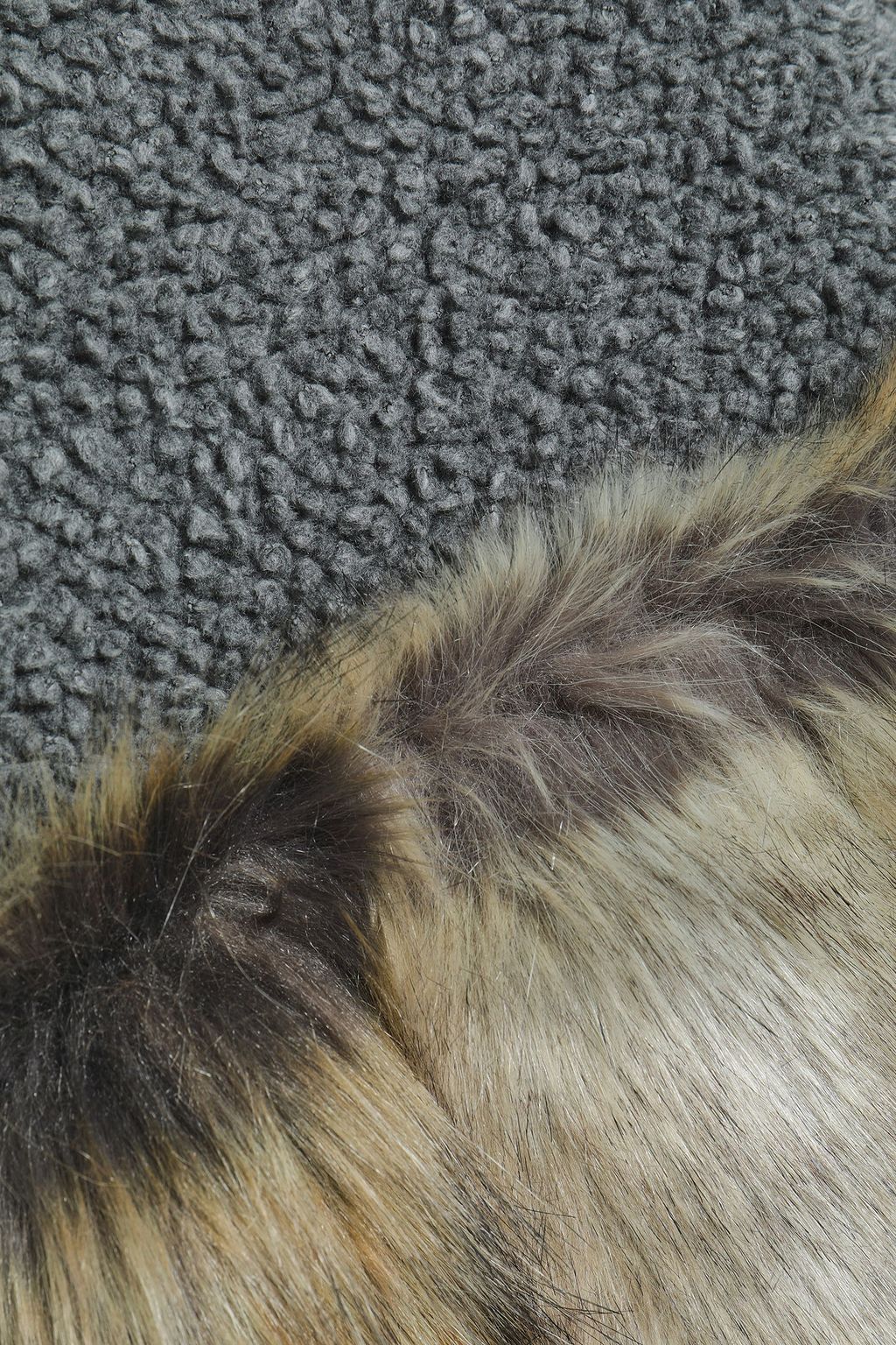 STELLA MCCARTNEY Faux fur-trimmed two-tone wool sweater