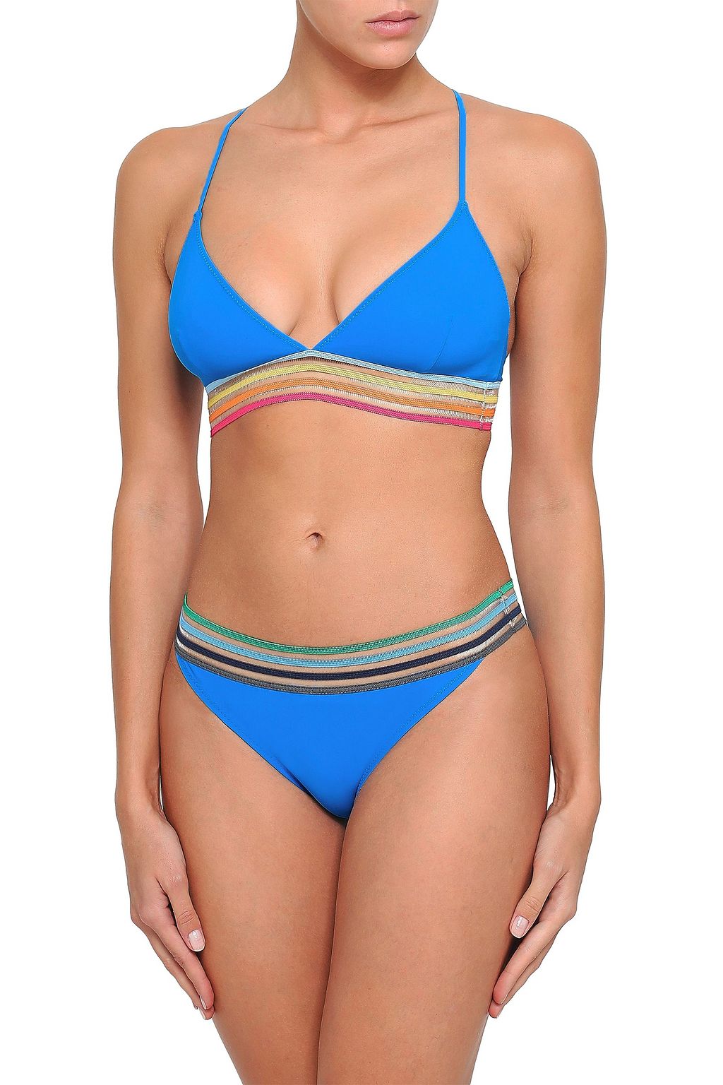 EMMA PAKE Adriana mesh-trimmed low-rise bikini briefs