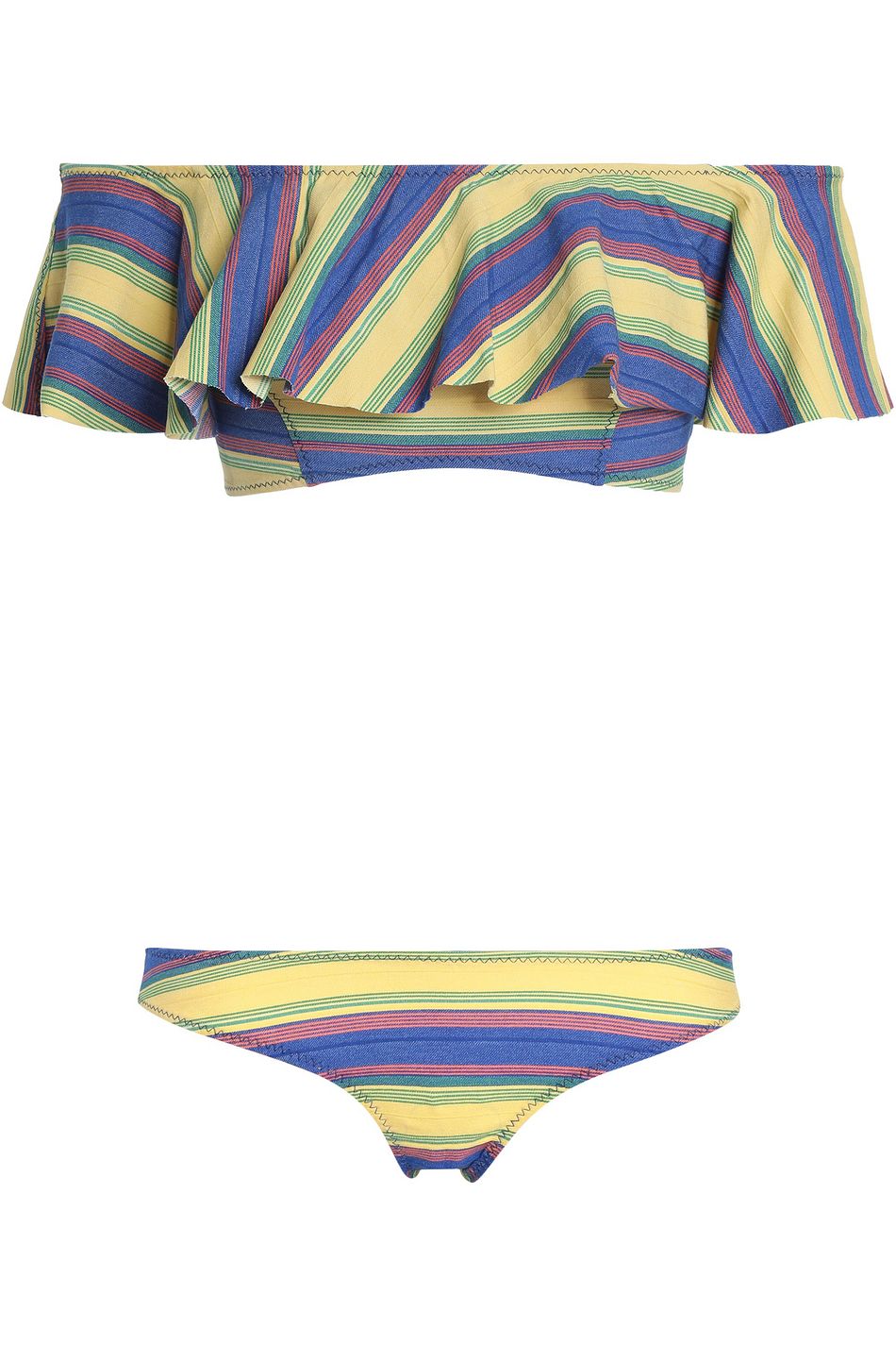 yellow off the shoulder bikini