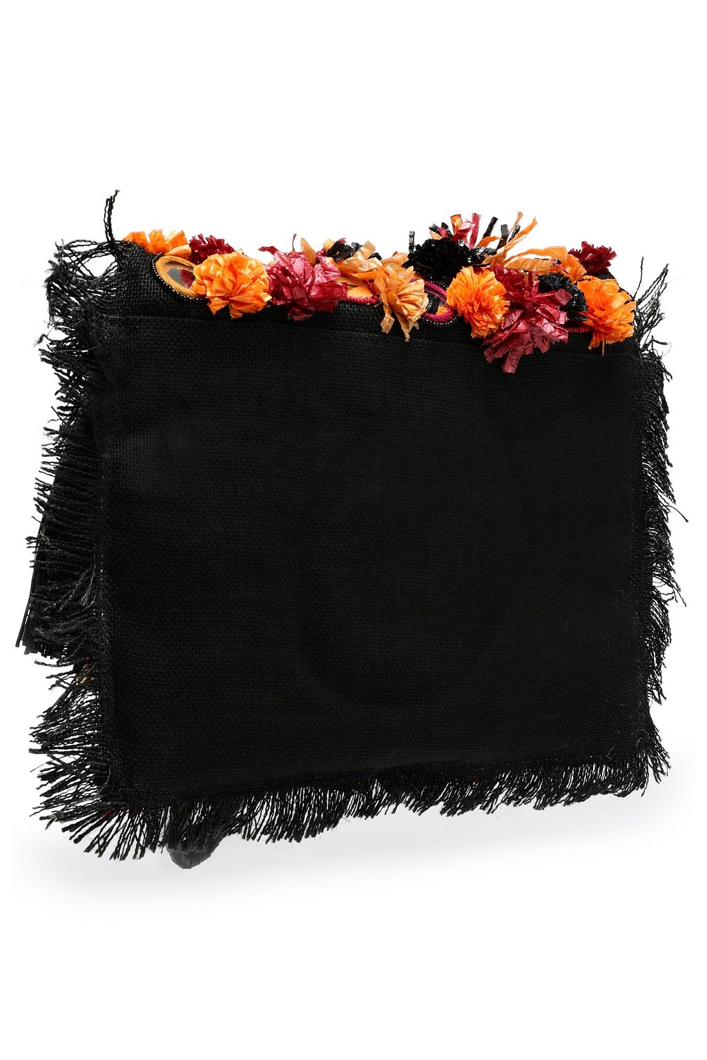 ANTIK BATIK Embellished woven jute shoulder bag