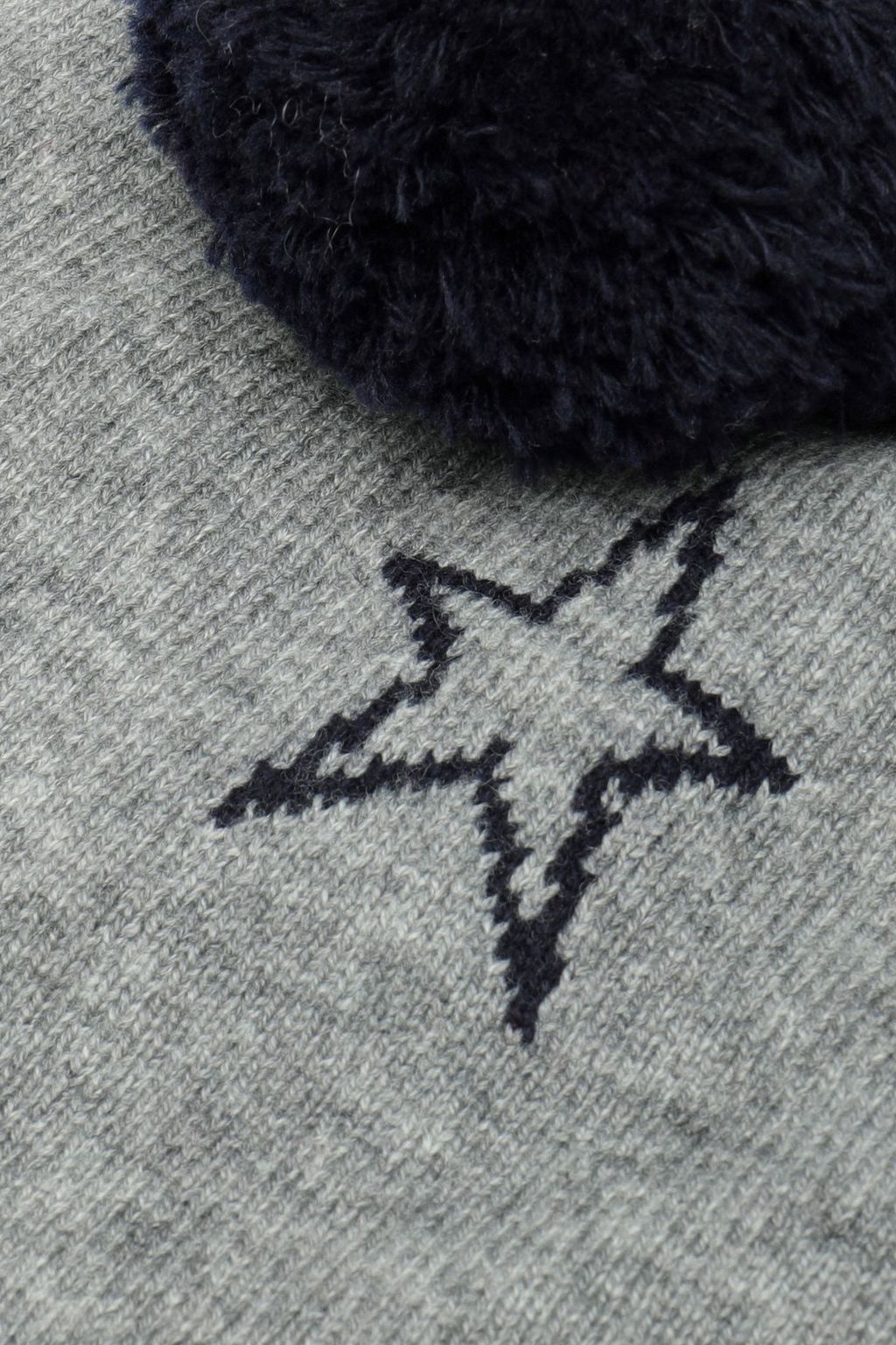 CHINTI & PARKER Pompom-embellished intarsia wool and cashmere-blend beanie