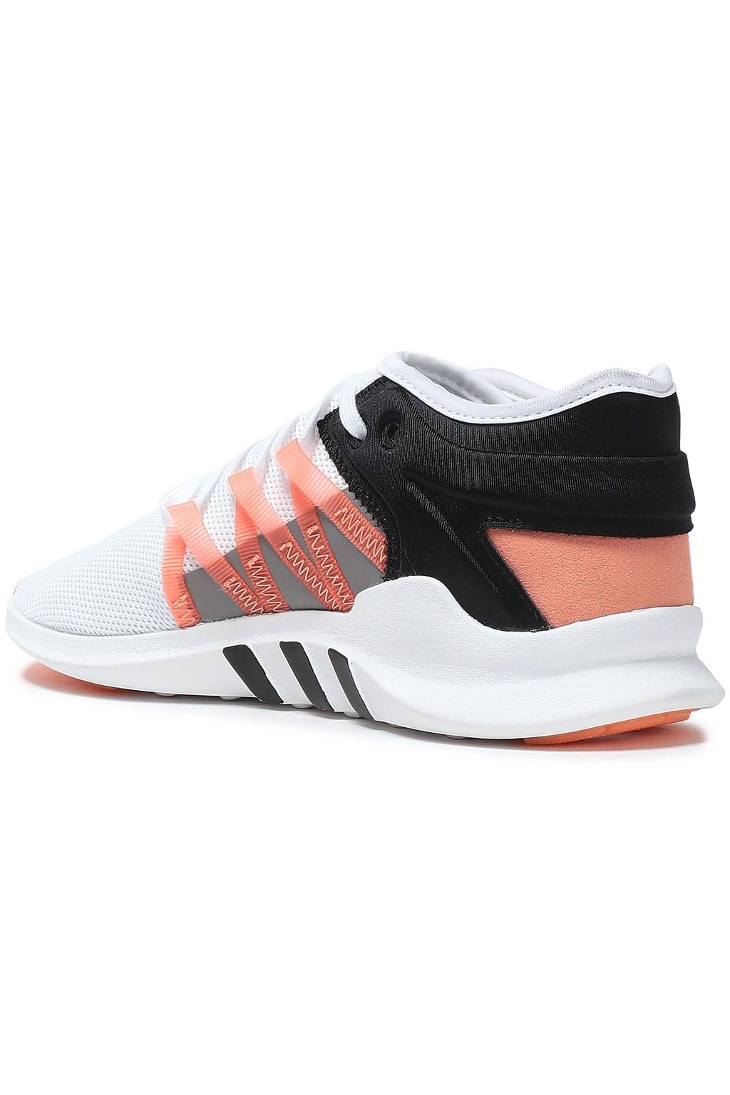 ADIDAS ORIGINALS Suede-trimmed stretch-knit sneakers