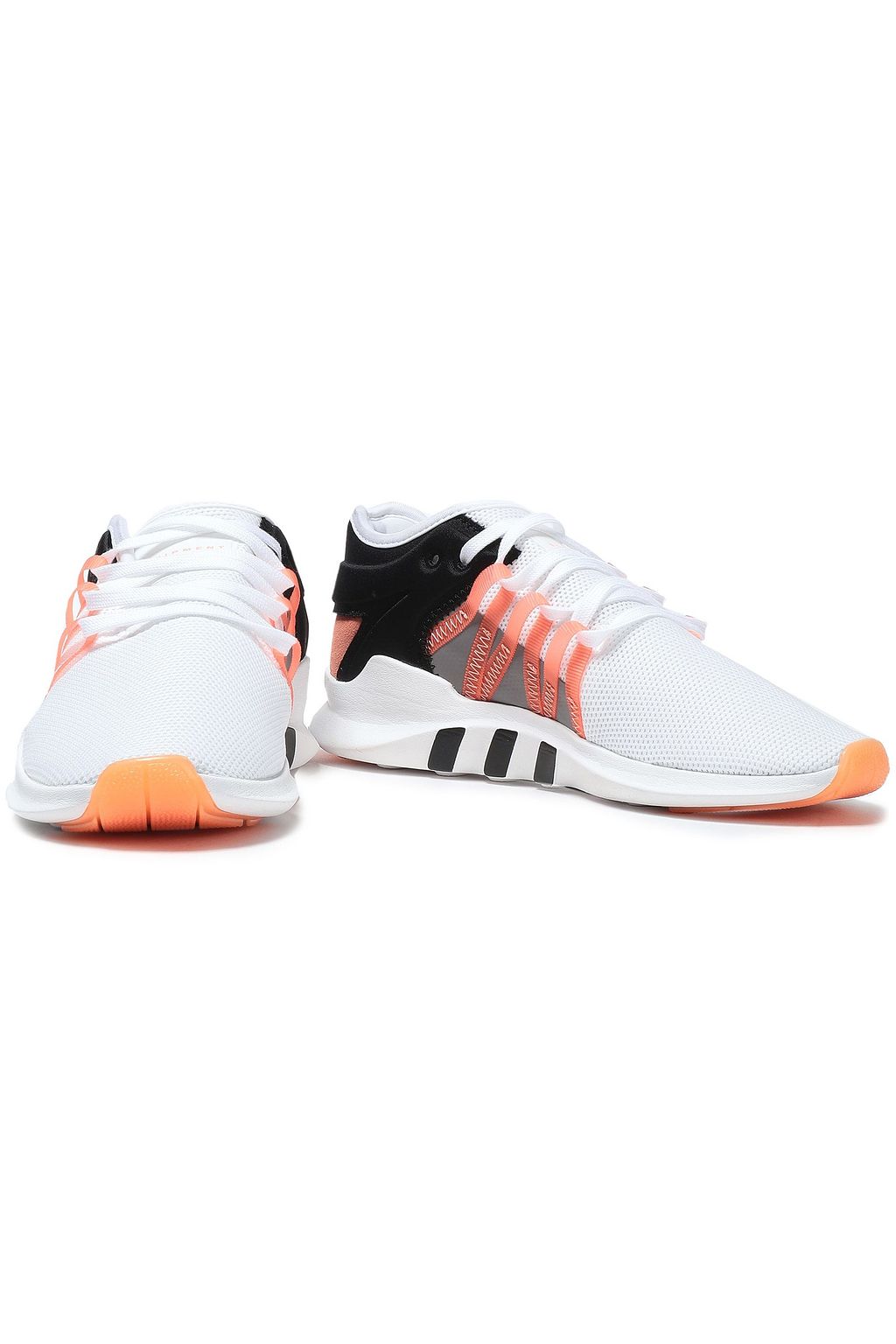 ADIDAS ORIGINALS Suede-trimmed stretch-knit sneakers