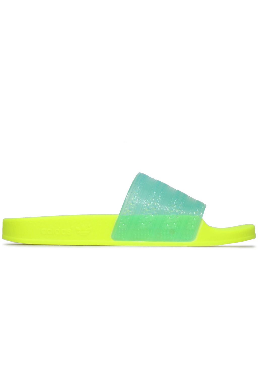 adidas slides neon yellow