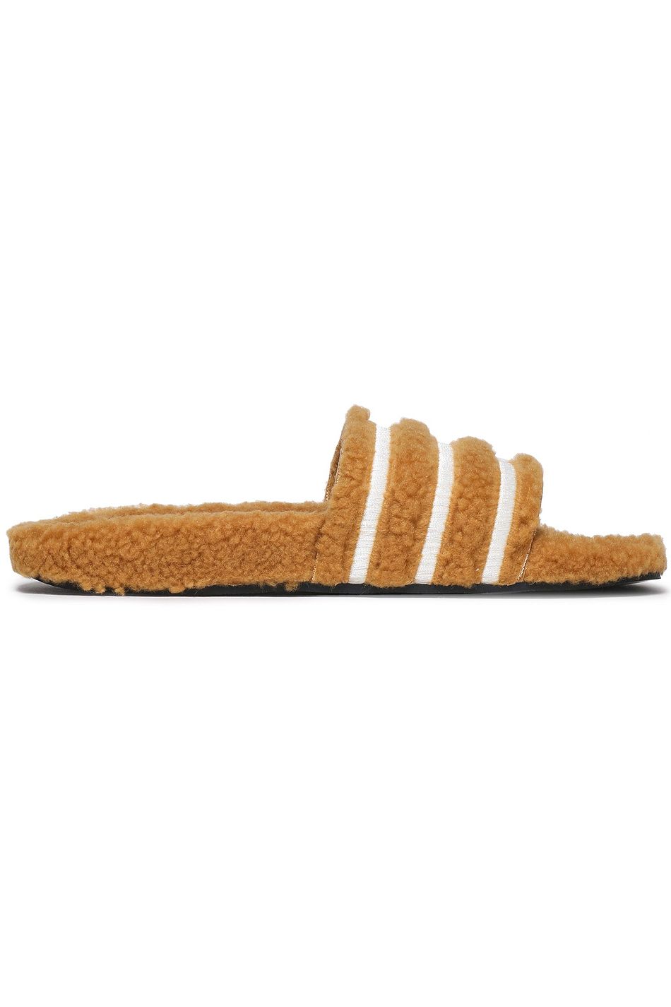 brown adidas slides