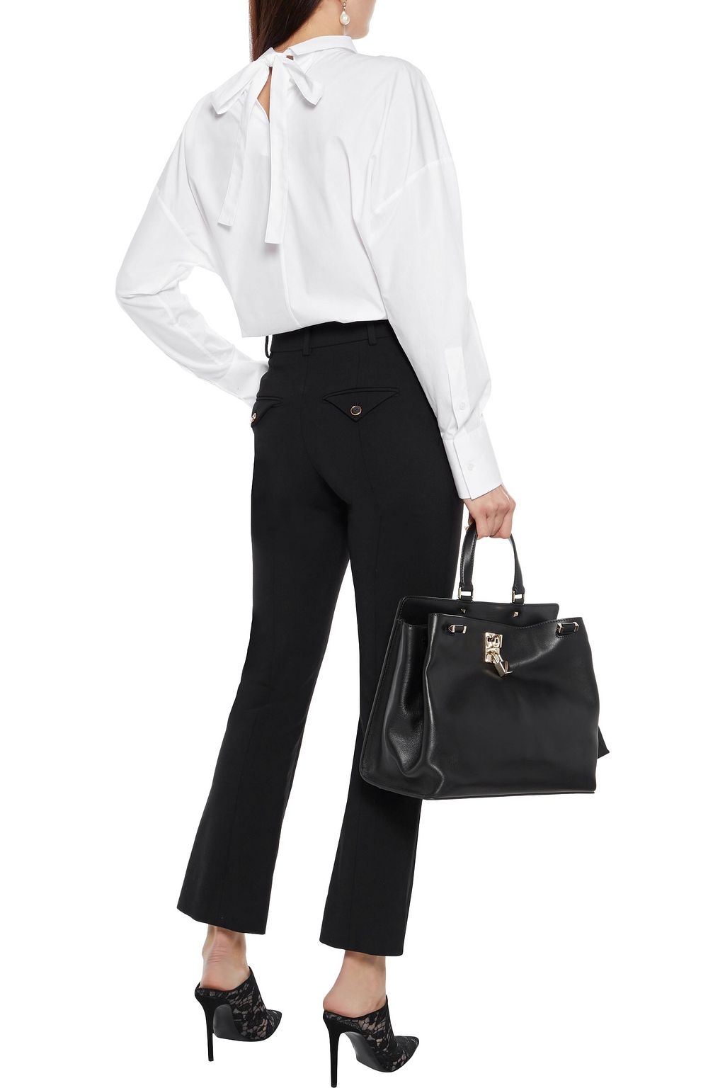 VALENTINO GARAVANI Wool-blend crepe bootcut pants