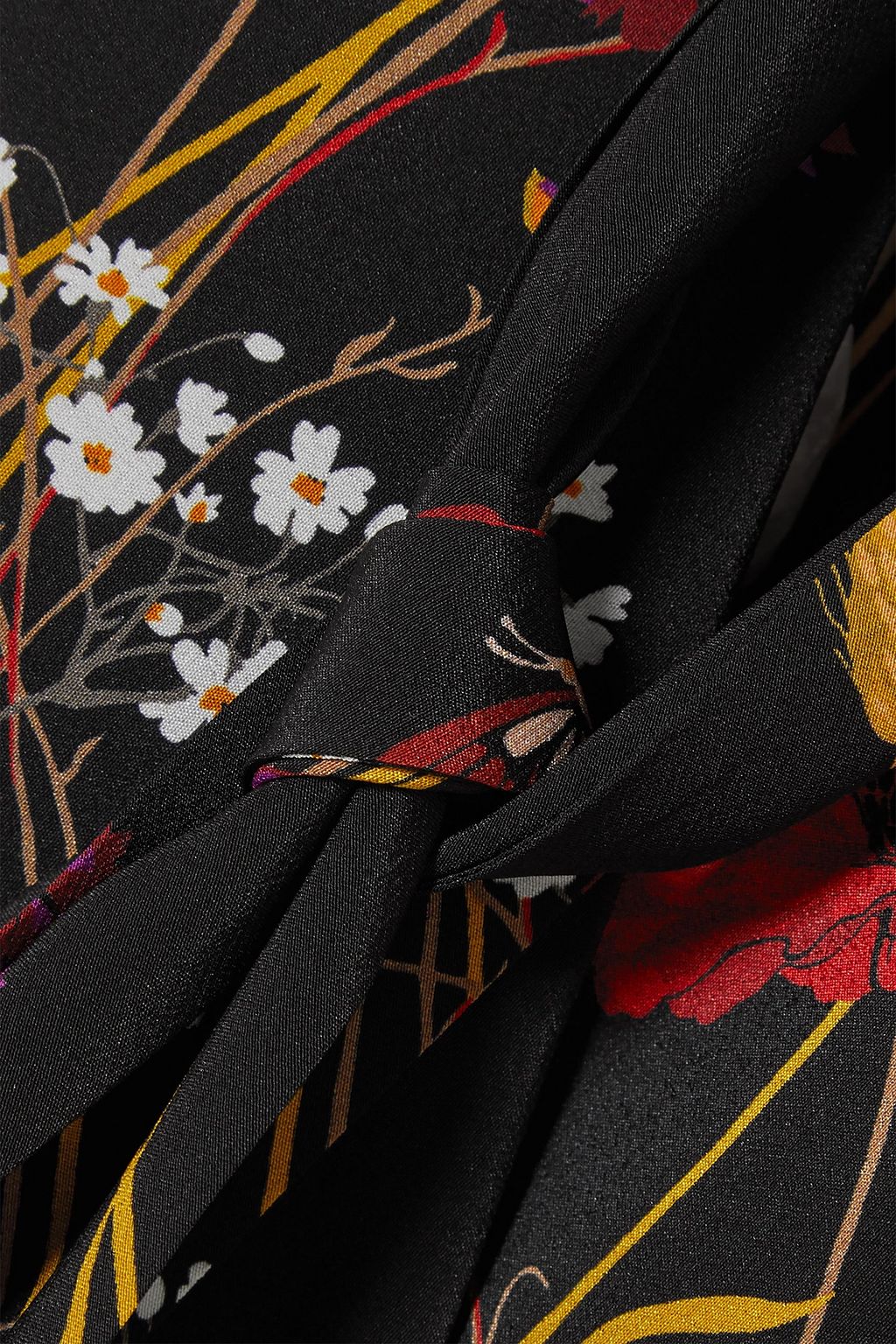 VALENTINO GARAVANI Tie-neck floral-print silk-jersey wrap dress