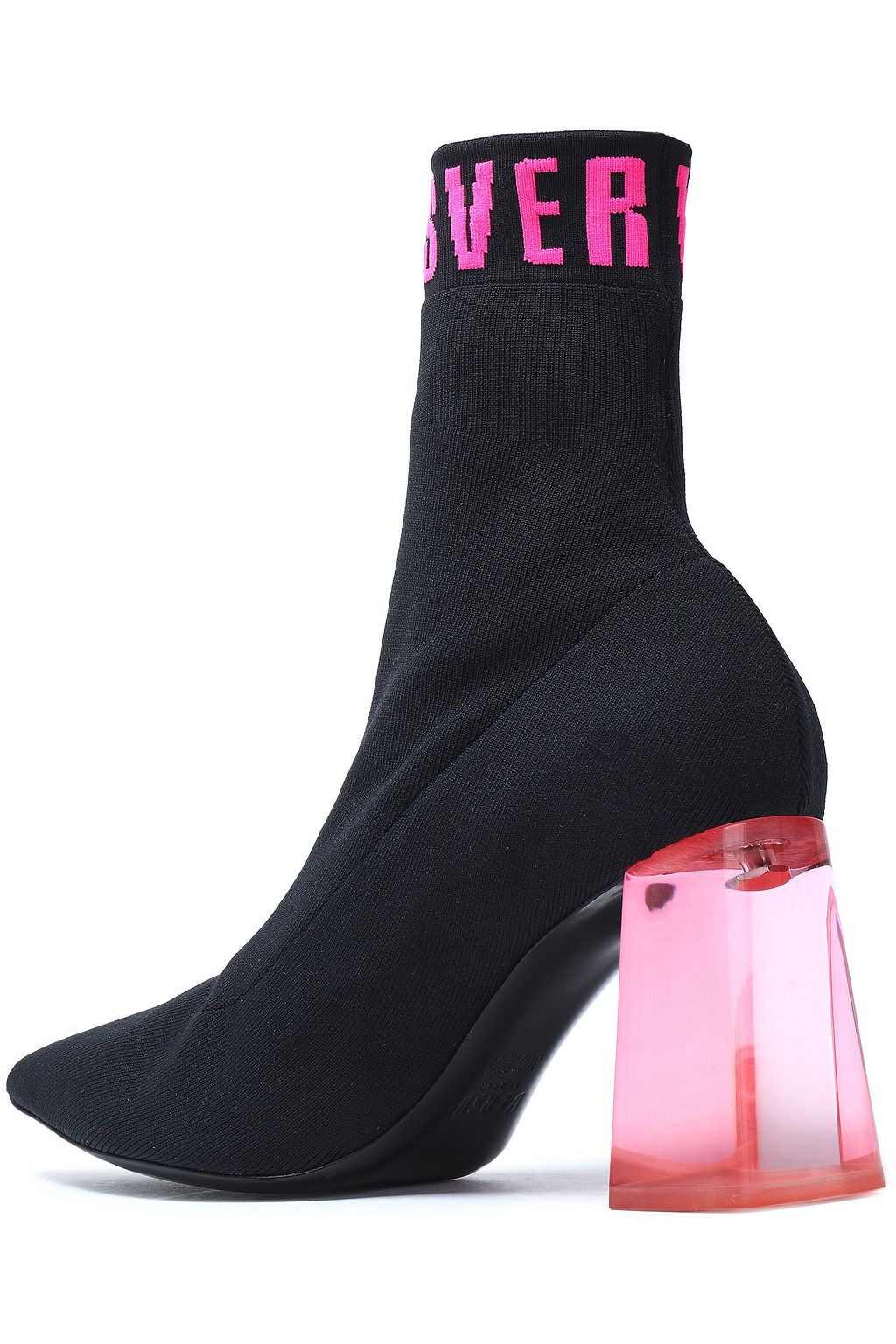 VERSUS VERSACE Printed stretch-knit sock boots