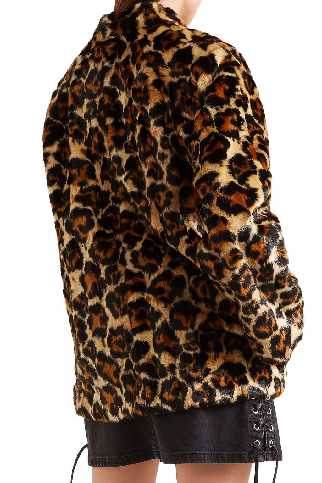 MCQ ALEXANDER MCQUEEN Leopard-print faux fur coat