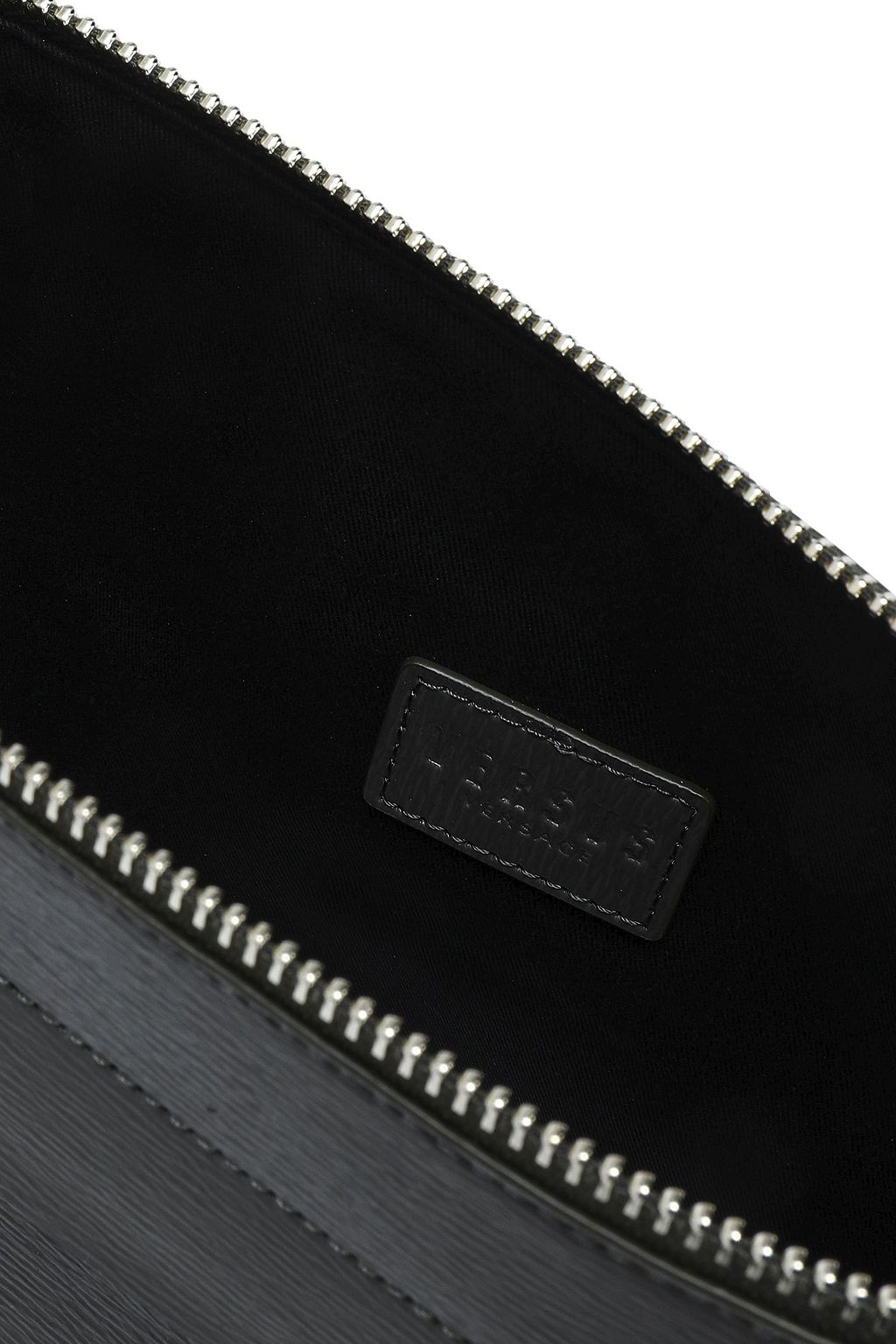 VERSUS VERSACE Embellished textured-leather clutch