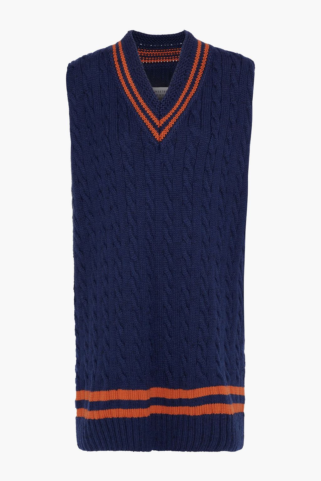 MAISON MARGIELA Oversized cable-knit wool and cotton-blend mini dress ...