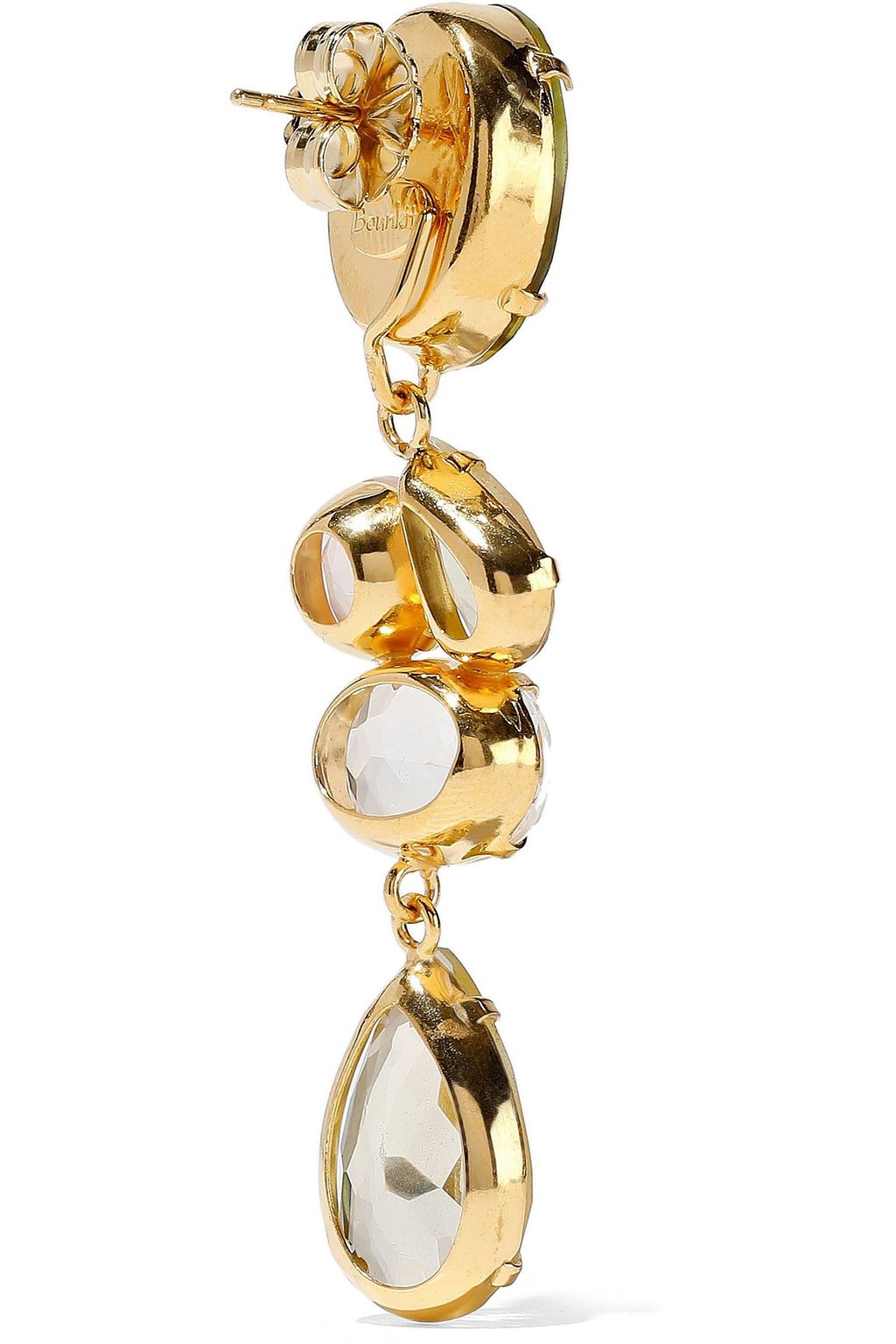 BOUNKIT Convertible gold-tone crystal earrings