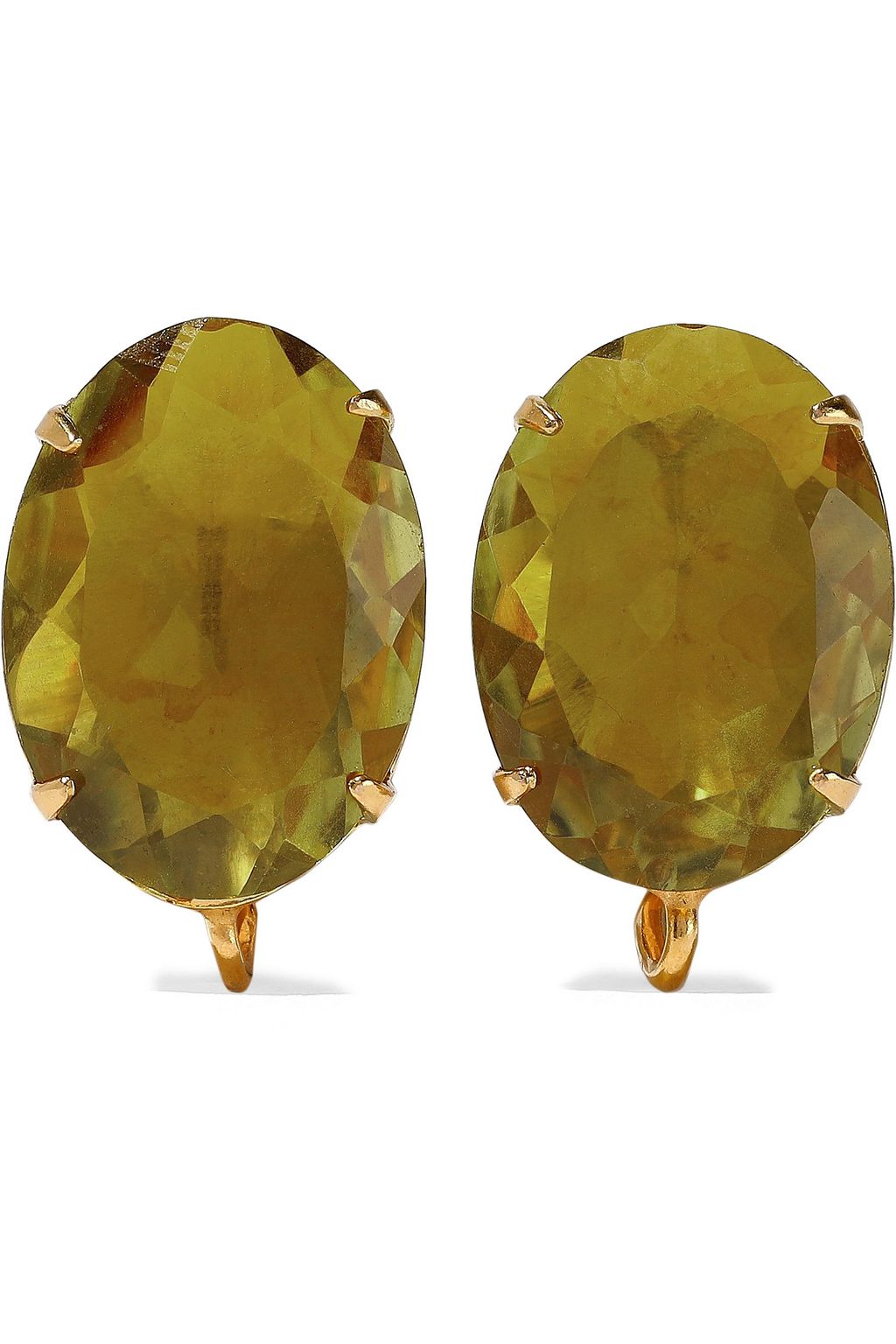 BOUNKIT Convertible gold-tone crystal earrings