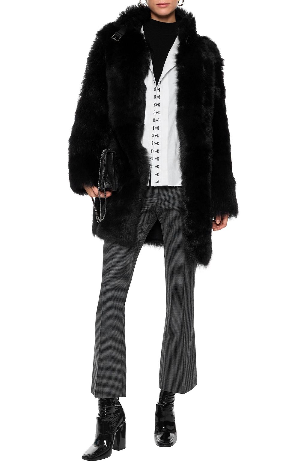BELSTAFF Kentledge shearling-trimmed leather-paneled nubuck coat