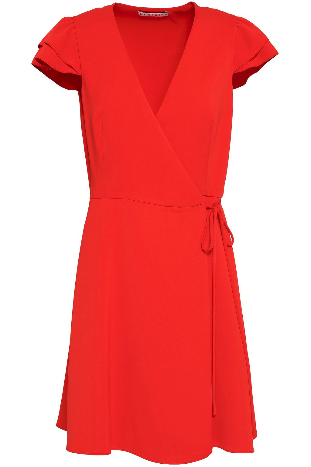 red wrap dress mini