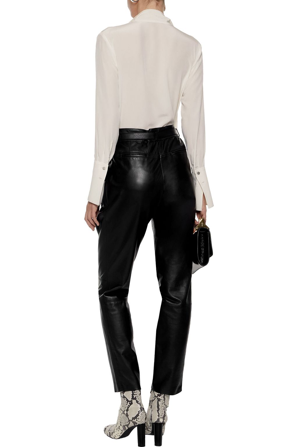 BELSTAFF Emely 2.0 belted leather tapered pants