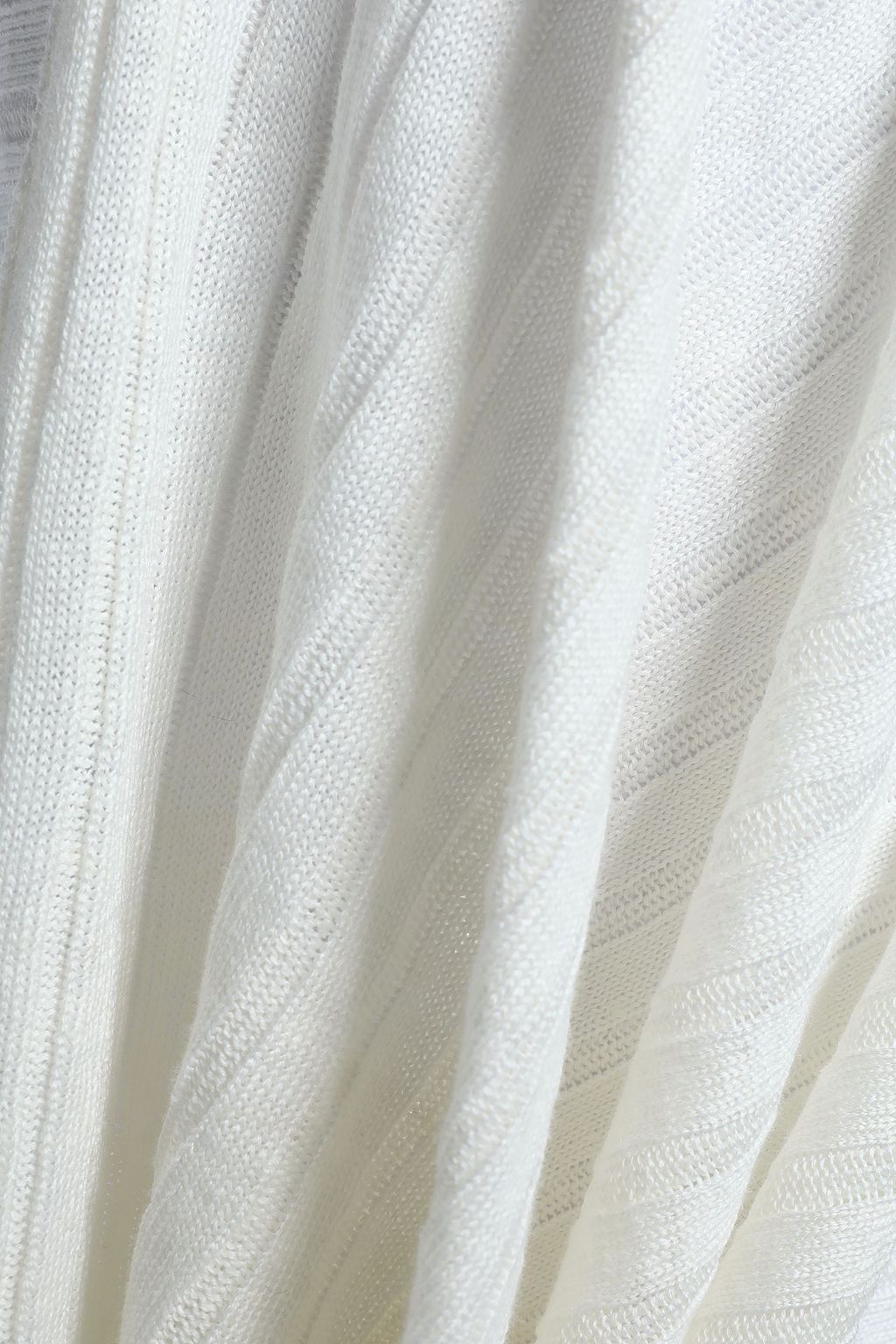 JW ANDERSON Draped ribbed linen midi skirt