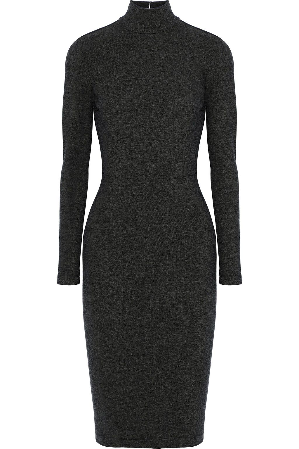 turtleneck open back dress