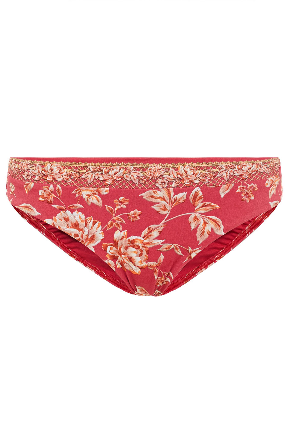 Jets Australia By Jessika Allen Woman Enchantment Floral-print Low-rise Bikini Briefs Crimson Size 8