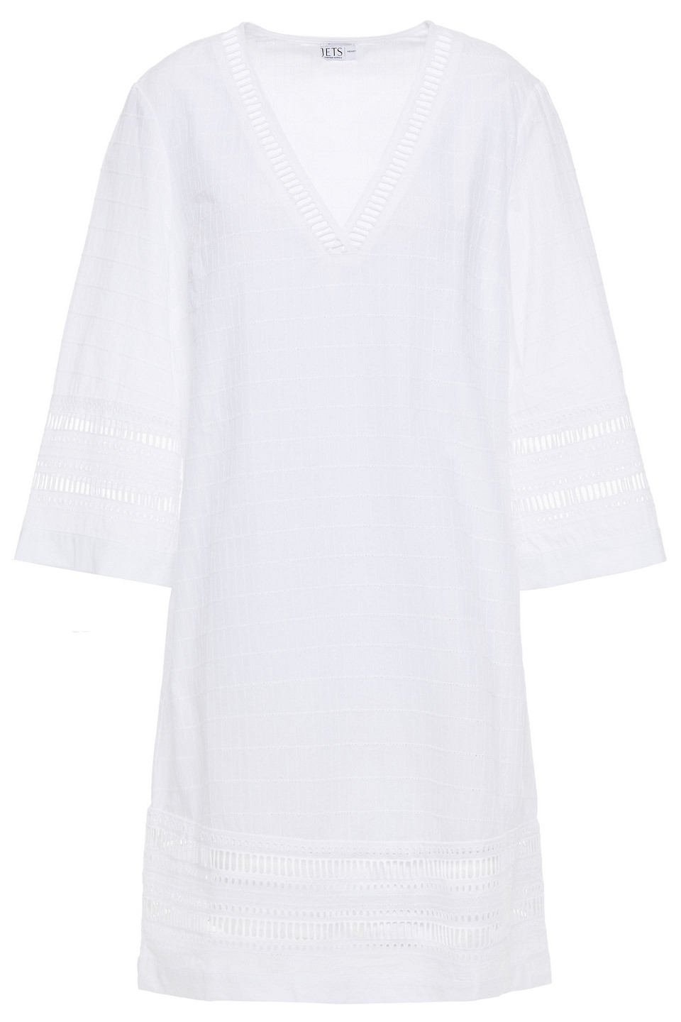 Jets Australia By Jessika Allen Woman Lattice-trimmed Cotton-voile Beach Dress White Size L
