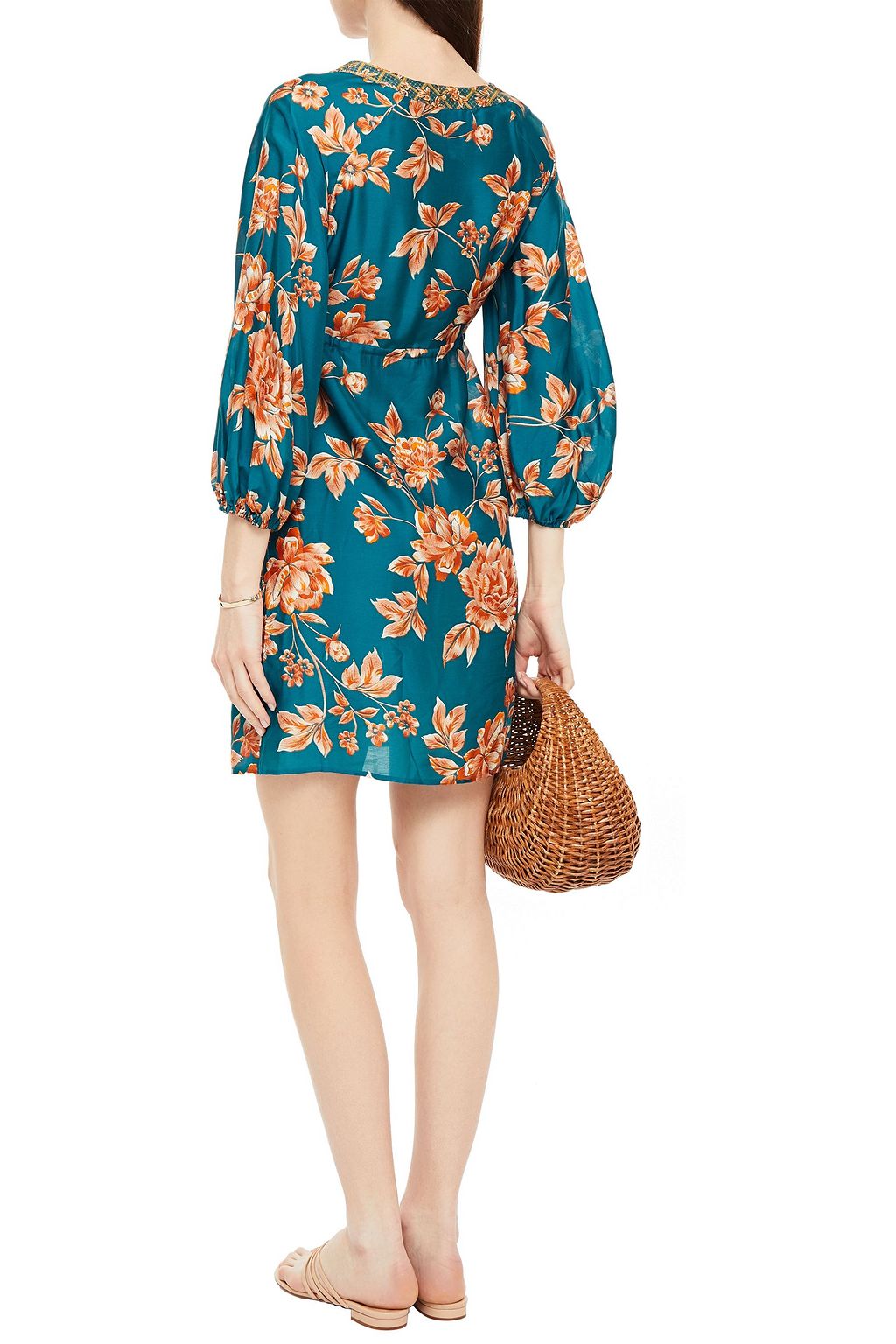 JETS AUSTRALIA BY JESSIKA ALLEN Enchantment tasseled floral-print voile mini dress