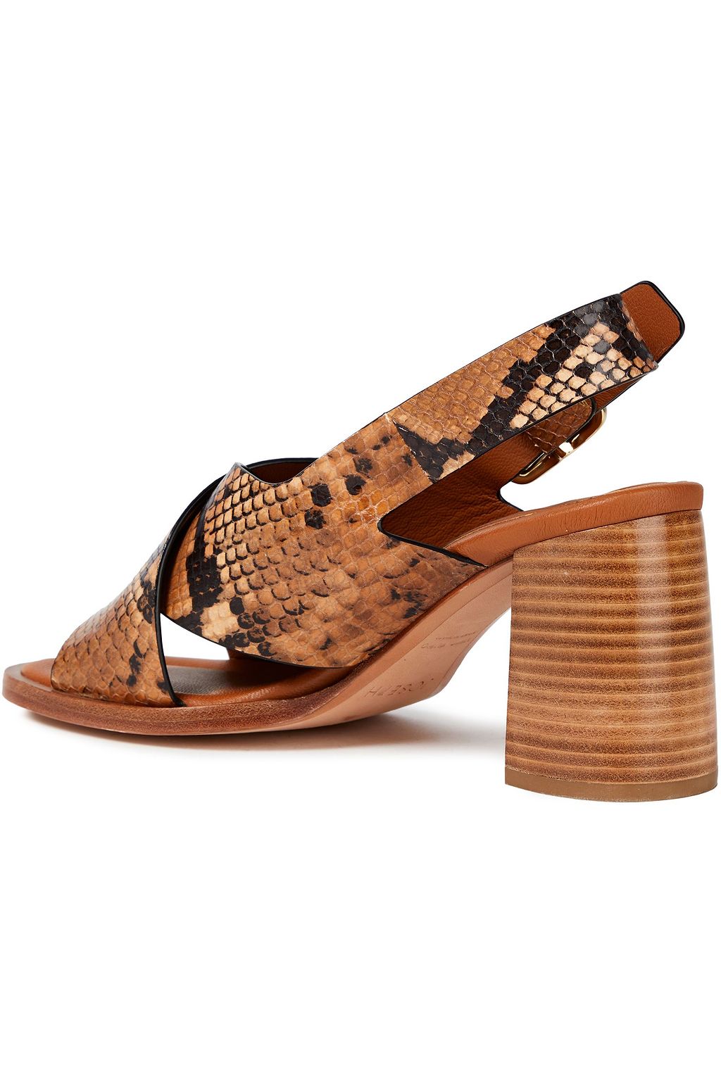 JOSEPH Fadham snake-effect leather slingback sandals