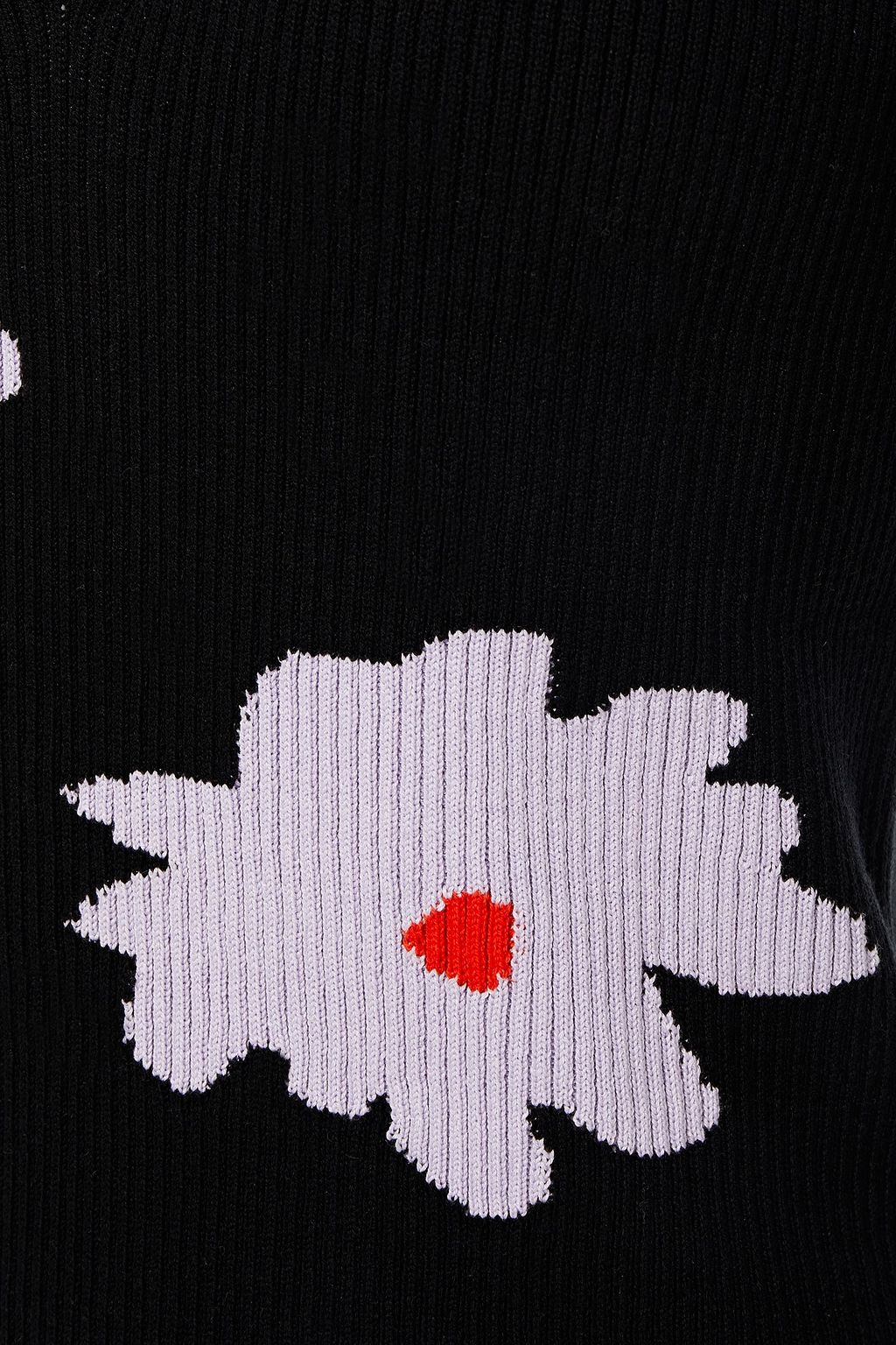 CHINTI & PARKER Intarsia ribbed silk and cotton-blend sweater