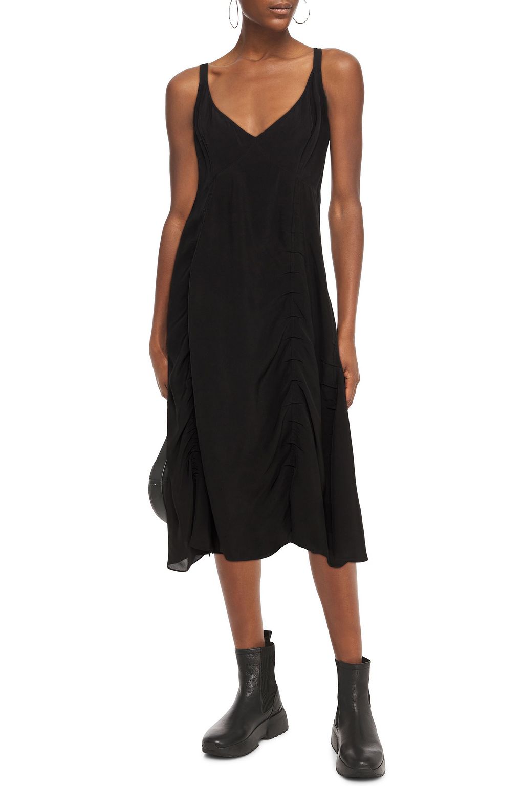 ACNE STUDIOS Gathered woven midi dress