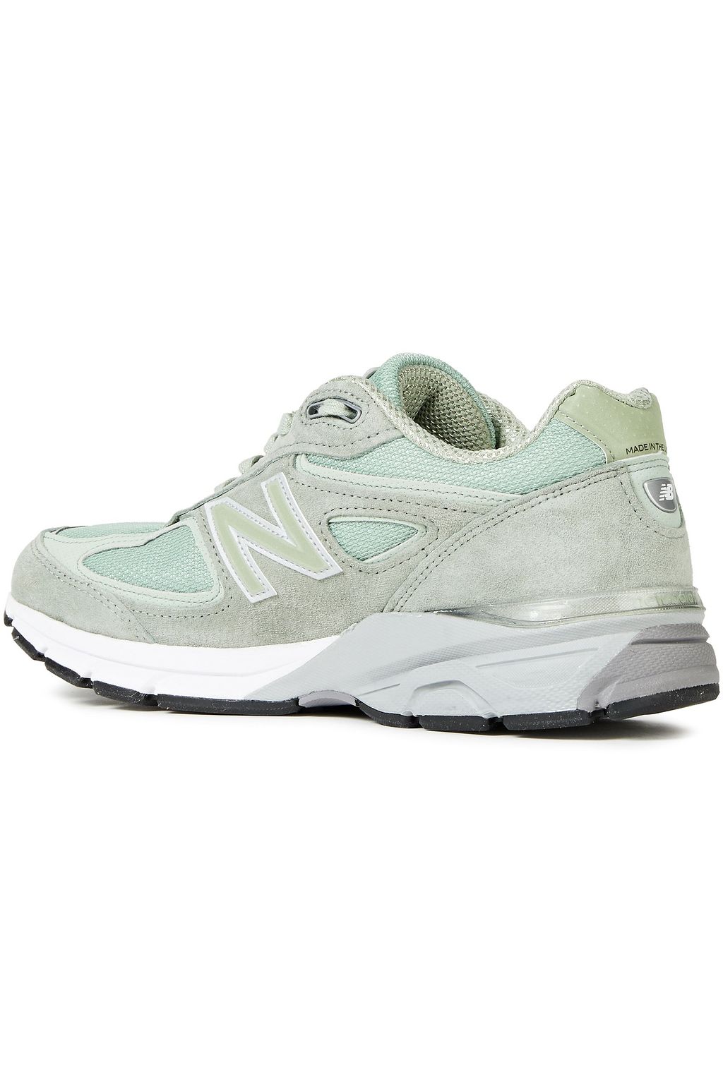 NEW BALANCE Paneled mesh and suede sneakers