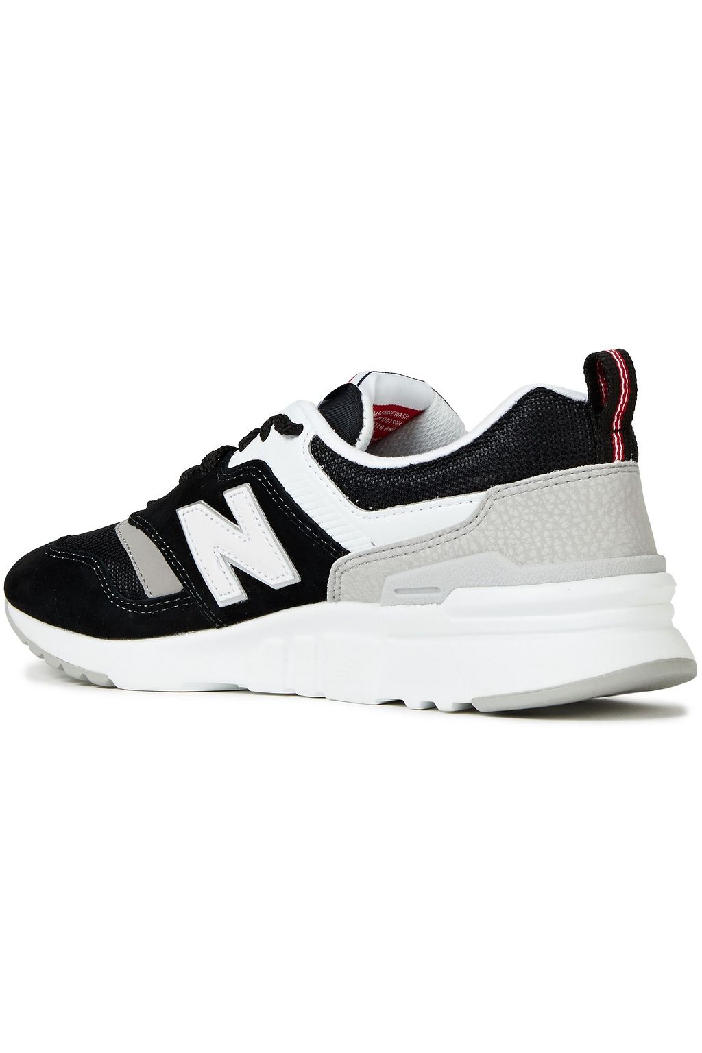 NEW BALANCE Paneled leather, mesh and suede sneakers