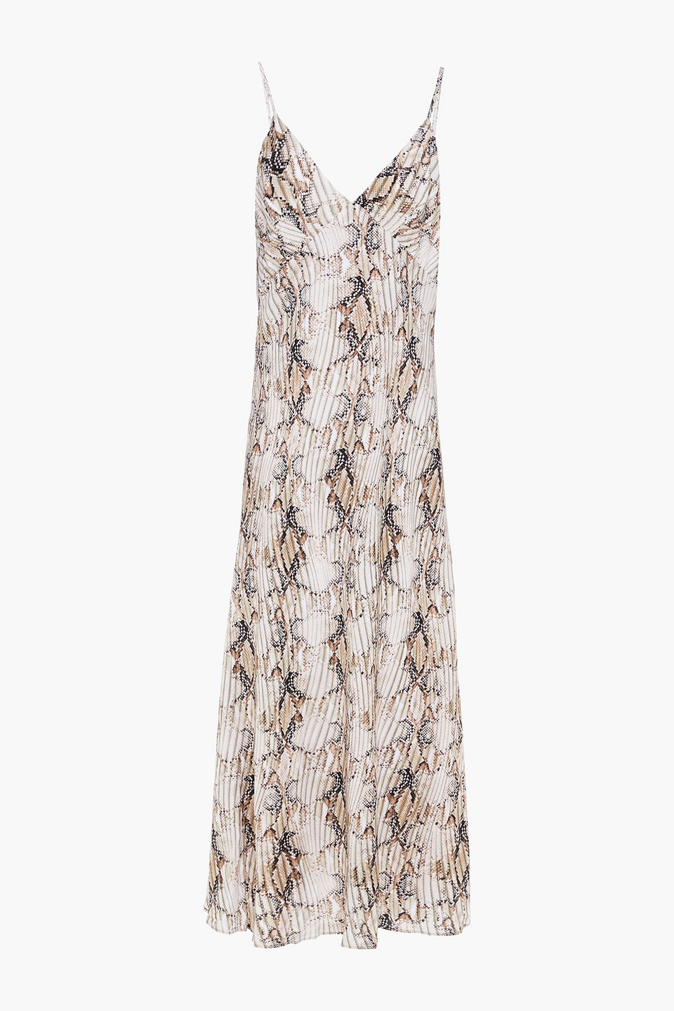 Jets Australia By Jessika Allen Woman Snake-print Voile Midi Dress Animal Print Size M