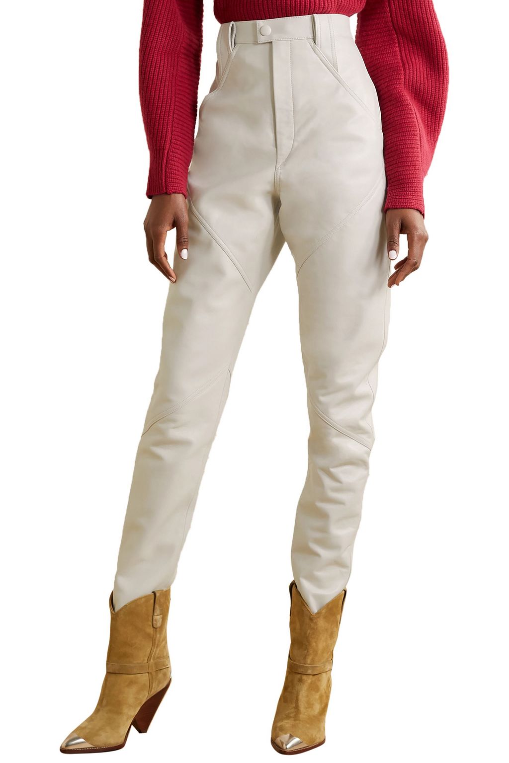 ISABEL MARANT Xenia leather tapered pants