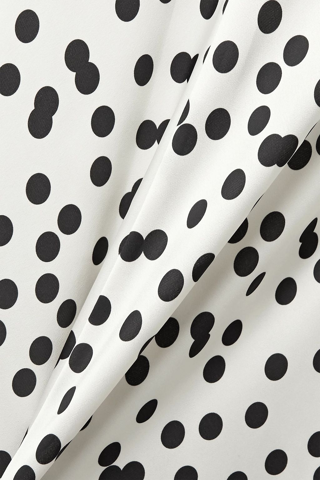 RACIL Midnight lace-trimmed polka-dot satin maxi dress