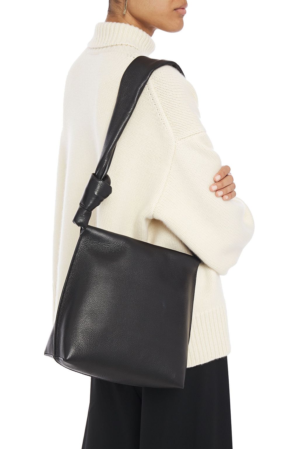 THE ROW Wander small knotted pebbled-leather shoulder bag