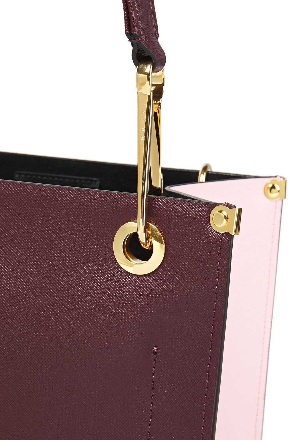 MARNI Two-tone textured-leather tote