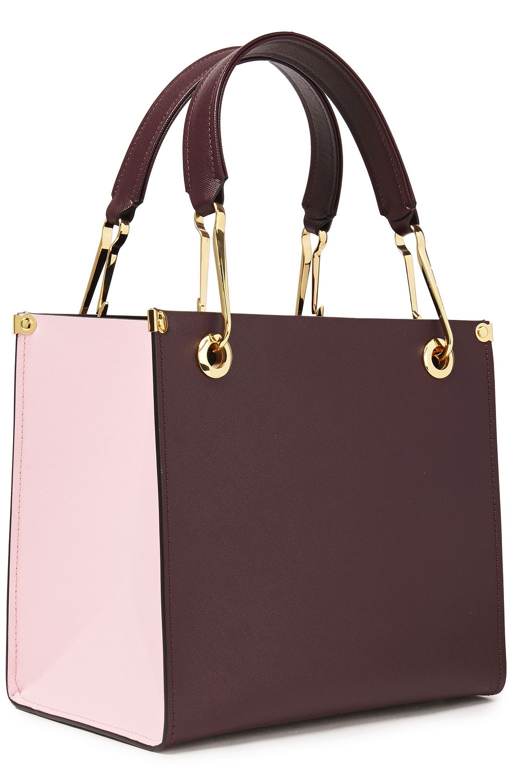 MARNI Two-tone textured-leather tote