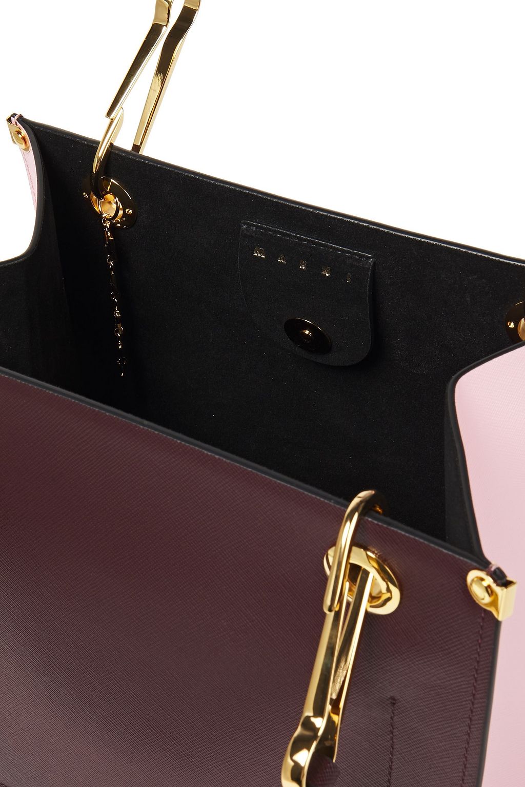 MARNI Two-tone textured-leather tote
