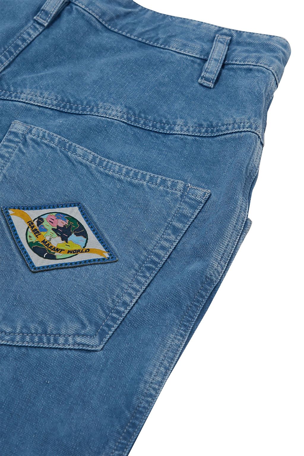 ISABEL MARANT Eloisa paneled acid-wash boyfriend jeans