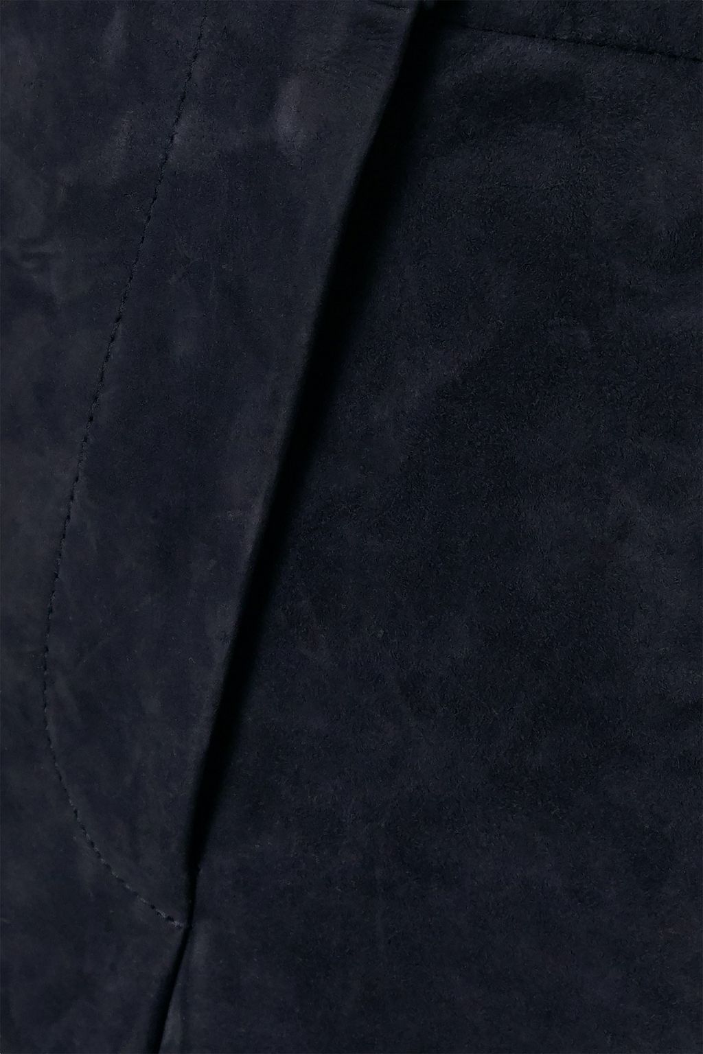KHAITE Bruce cropped suede wide-leg pants
