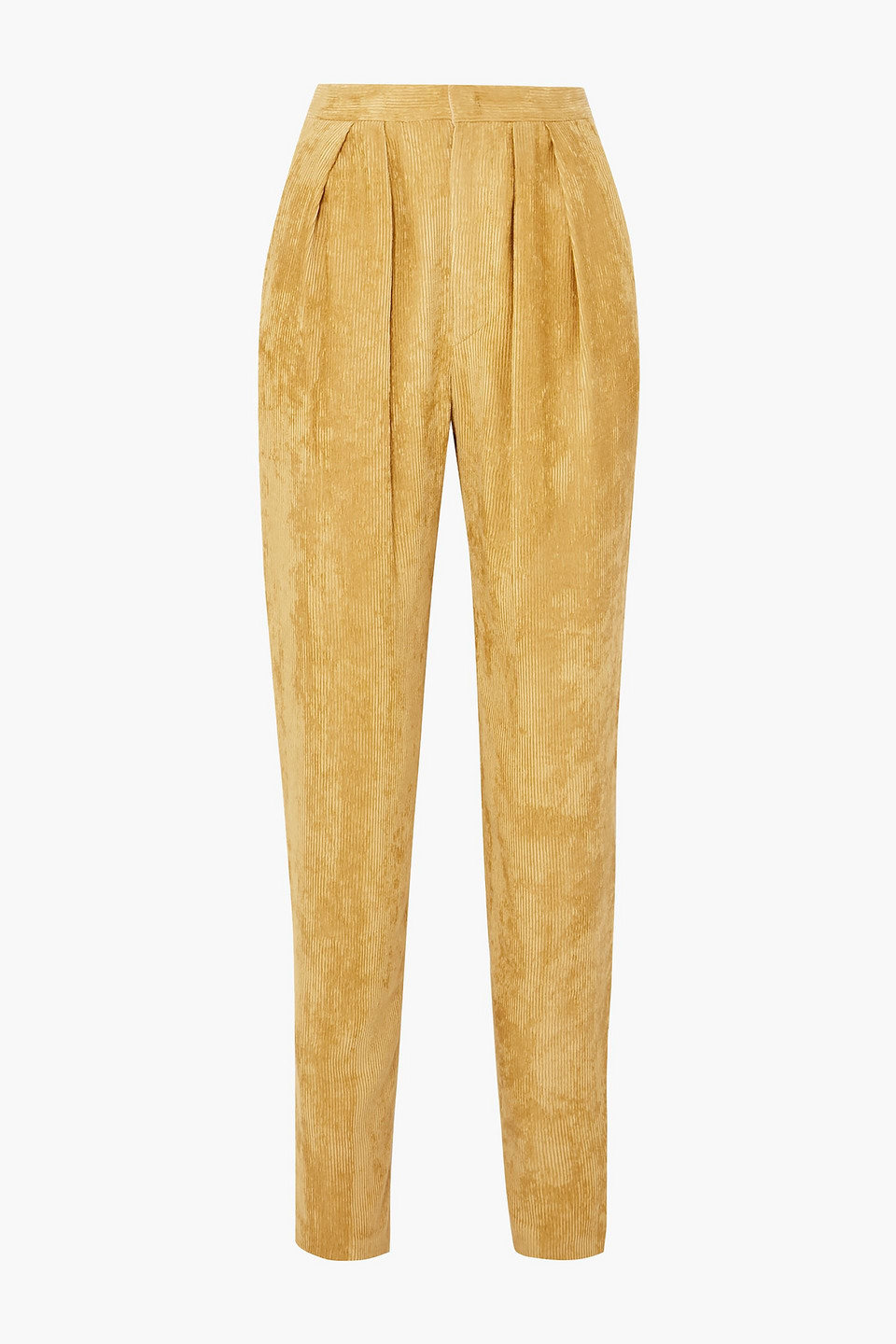 Fany pleated corduroy tapered pants
