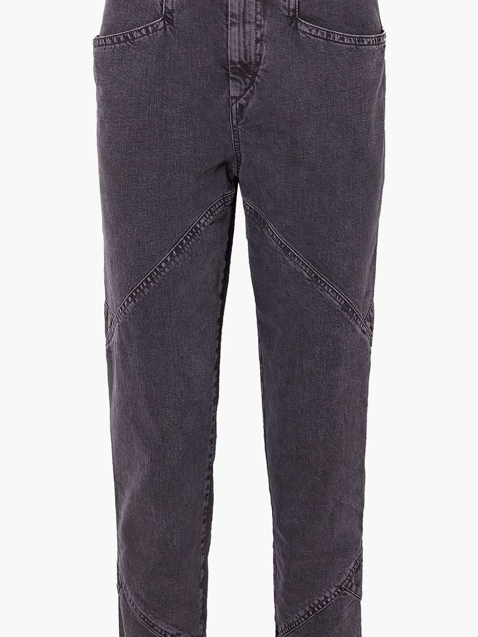 eloisa paneled acid-wash boyfriend jeans