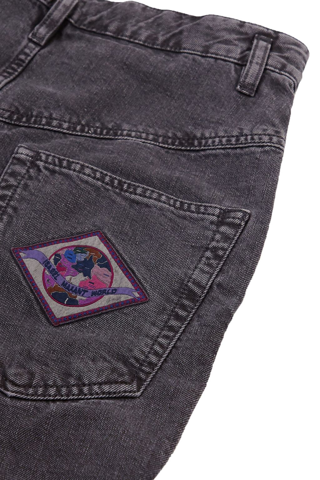 ISABEL MARANT Eloisa paneled acid-wash boyfriend jeans