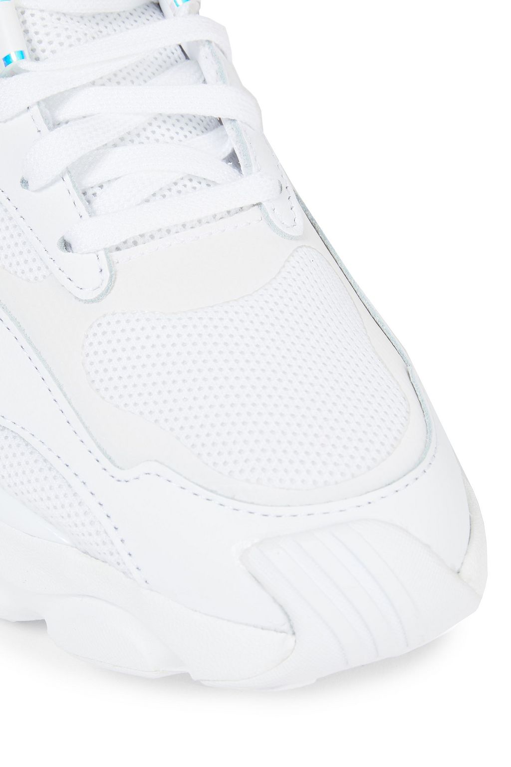 ADIDAS ORIGINALS Holographic-trimmed mesh and leather sneakers