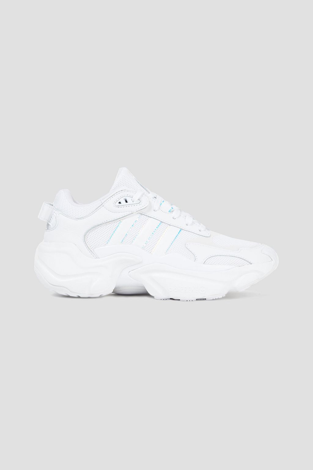 white and holographic adidas