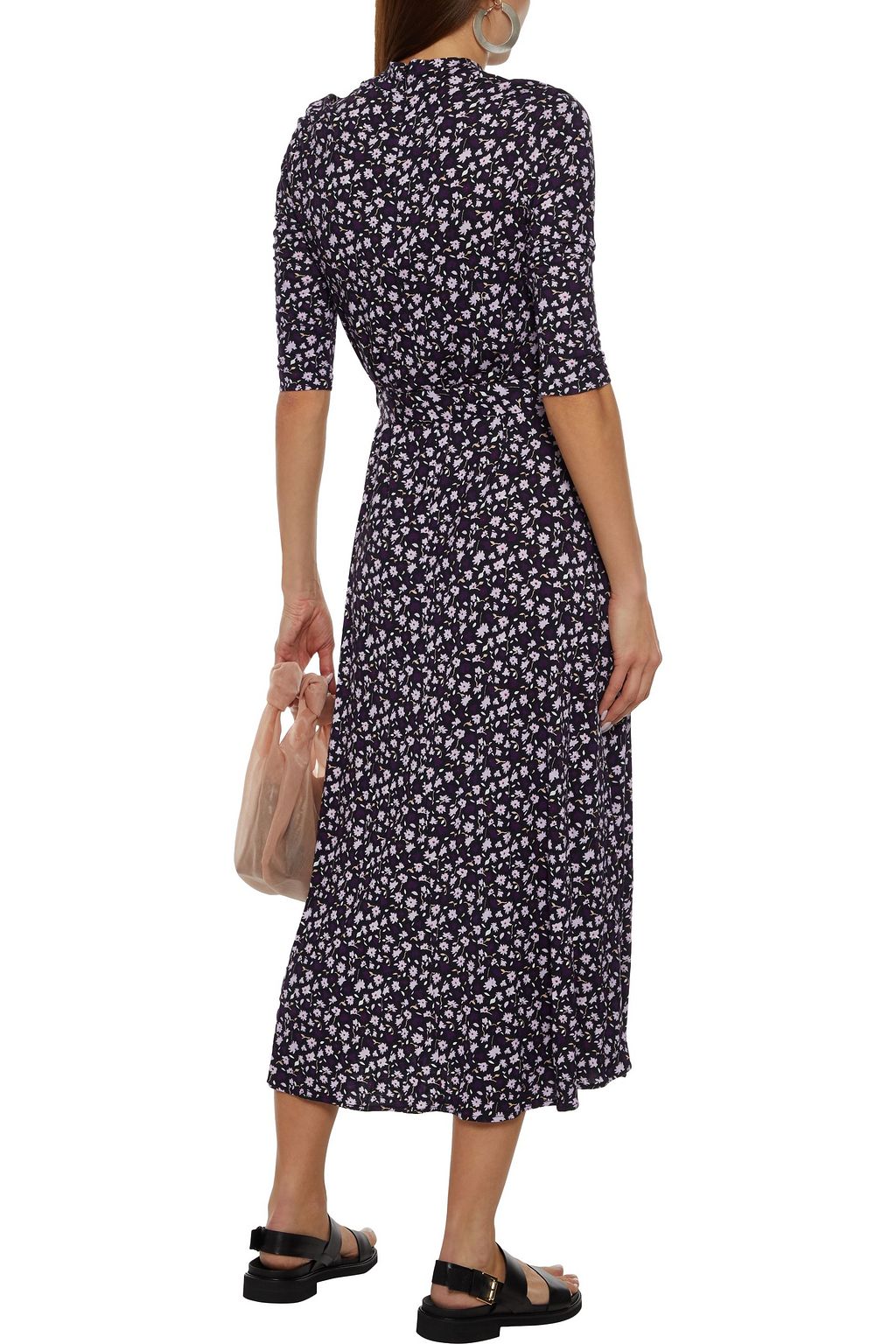 CHINTI & PARKER Belted floral-print bamboo-jersey midi dress