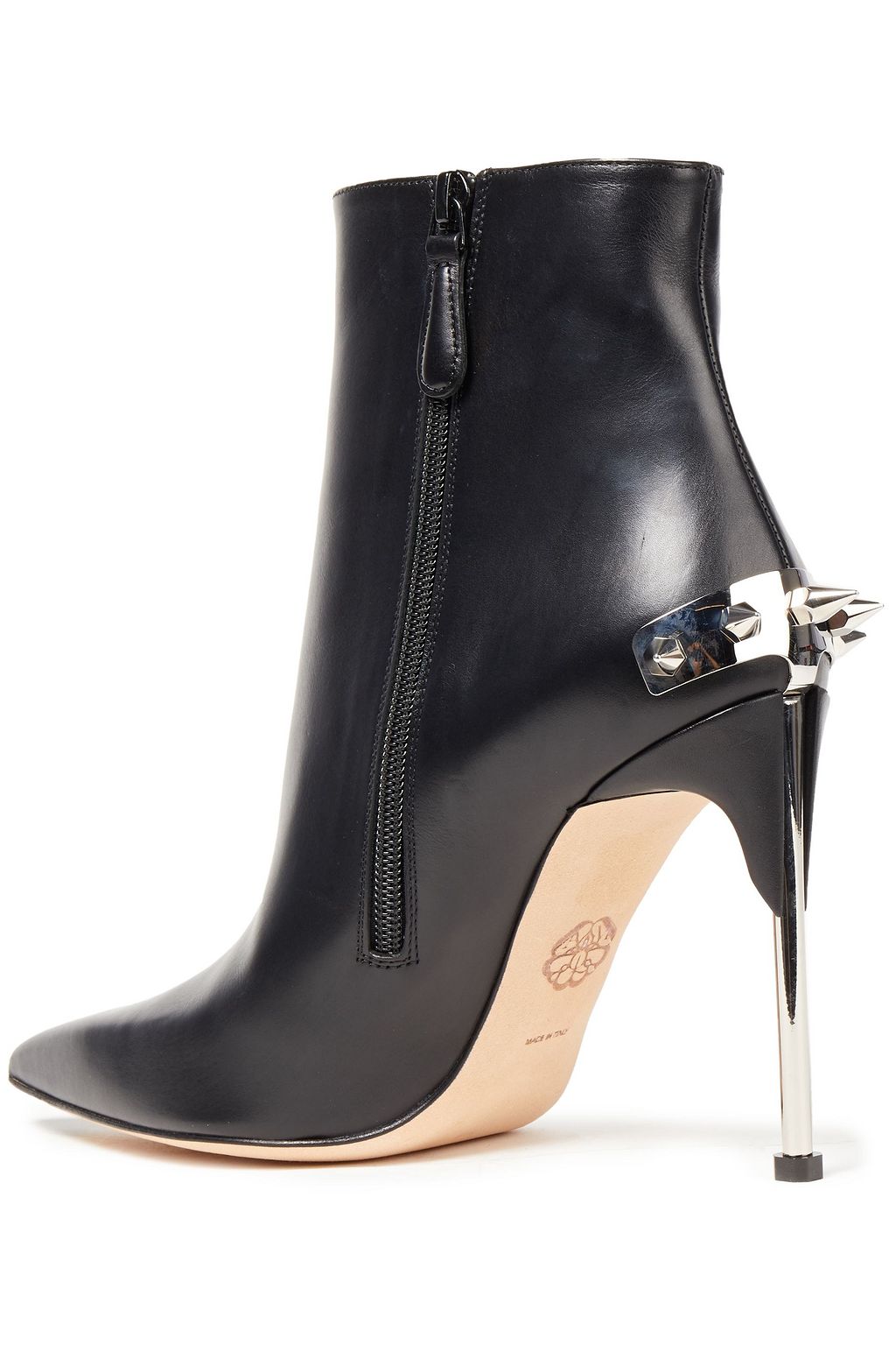 MCQUEEN Spiked leather ankle boots